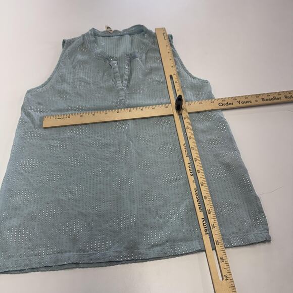 L'AGENCE Blouse Womens 0 Light Blue 100% Silk Sleeveless Studded Rhinestone - Picture 7 of 10